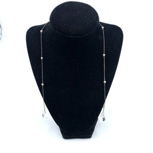 Vintage Crystal Necklace Scarf Necklace Sun Catcher 20”